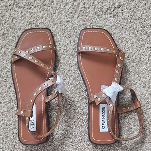 Steve Madden Brown Studded Women's Sandals